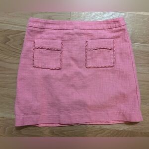 Loft Coral Textured Print Skirt Size 10